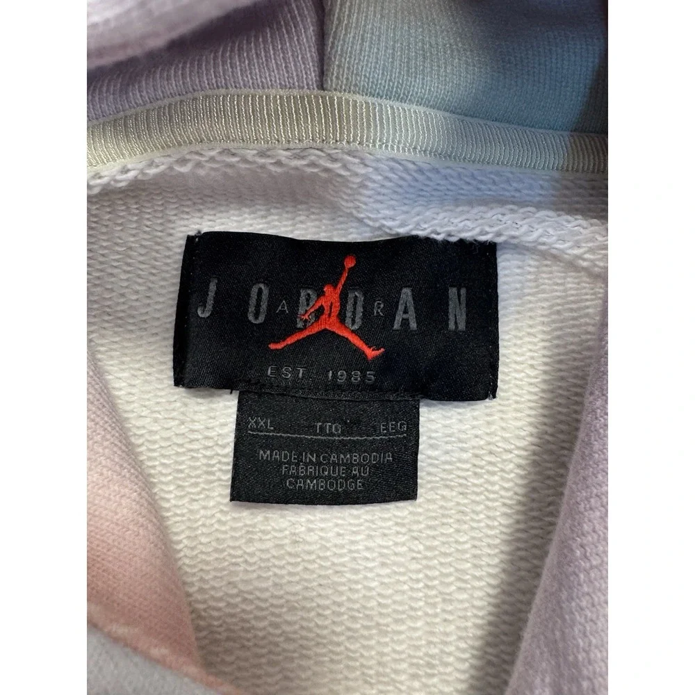 AIR JORDAN‎ x J BALVIN FLEECE HOODIE TIE DYE 2XL FJ639 630 SUNSET LEGACY TRAVIS